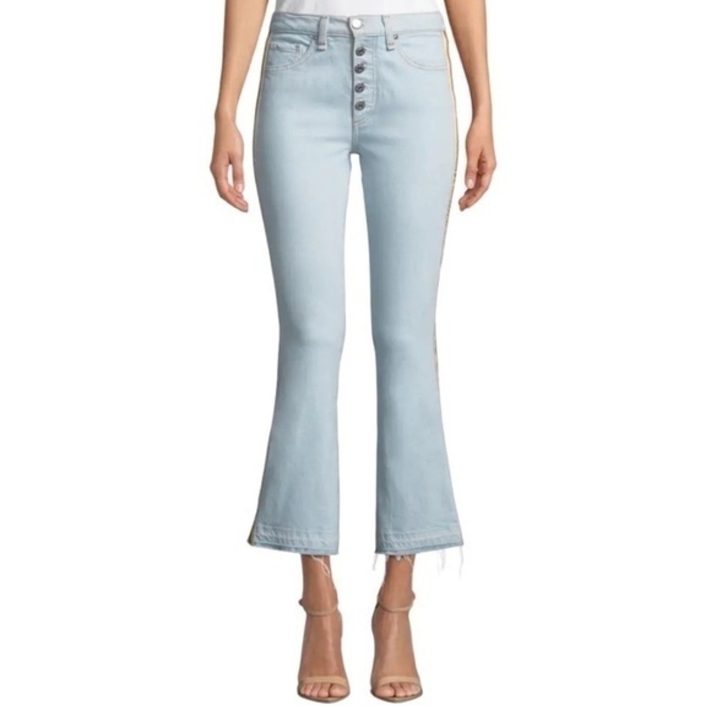 VERONICA BEARD Carolyn Baby Boot Cropped Jeans with Tux Side size 25